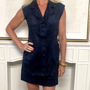 New with tags. Navy faux suede dress. Skies are Blue. Multiple sizes